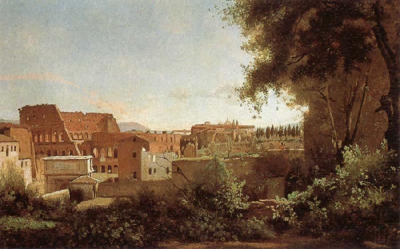 View of the Colosseum from the Farnese Gardens, Jean Baptiste Camille  Corot